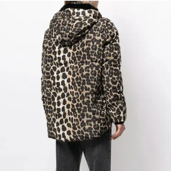 Rhea Apparis Leopard Puffer New with Tags Size S - Picture 3 of 8